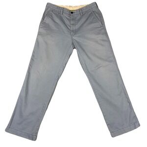 Life Khaki Blue Chino Flat Front Pant Mens 34‎ Live Comfortably Repreve Straight
